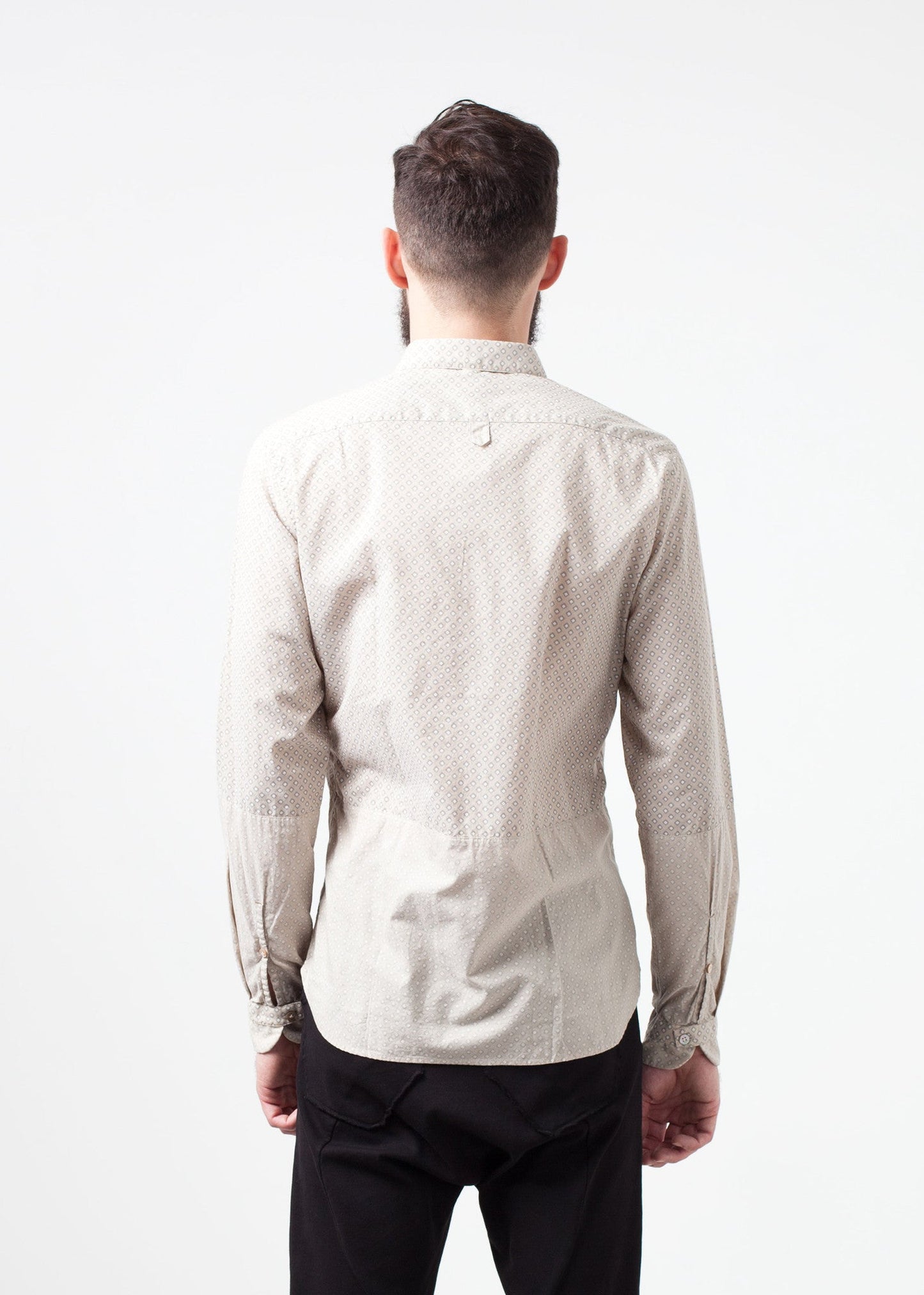 Patterned Button-Up in Beige