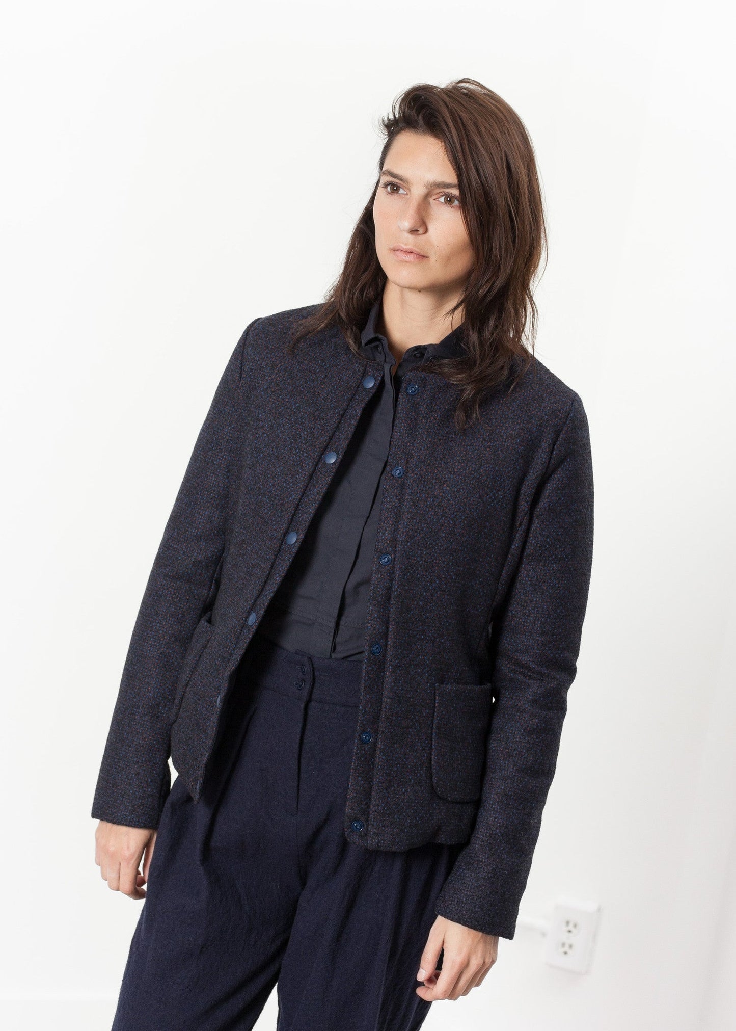 Amelia Reversible Jacket in Navy/Blue