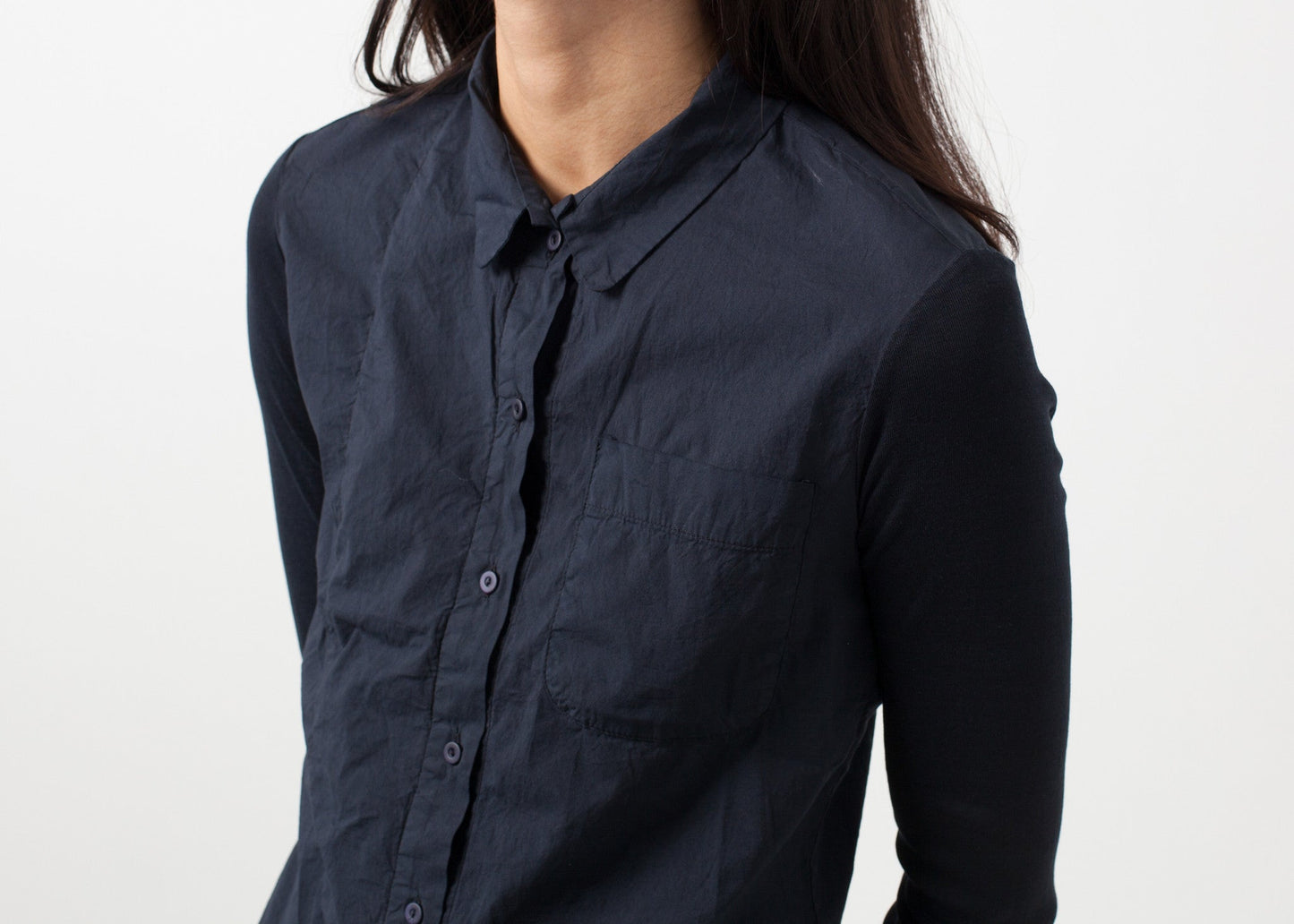 Soft sleeve button-up