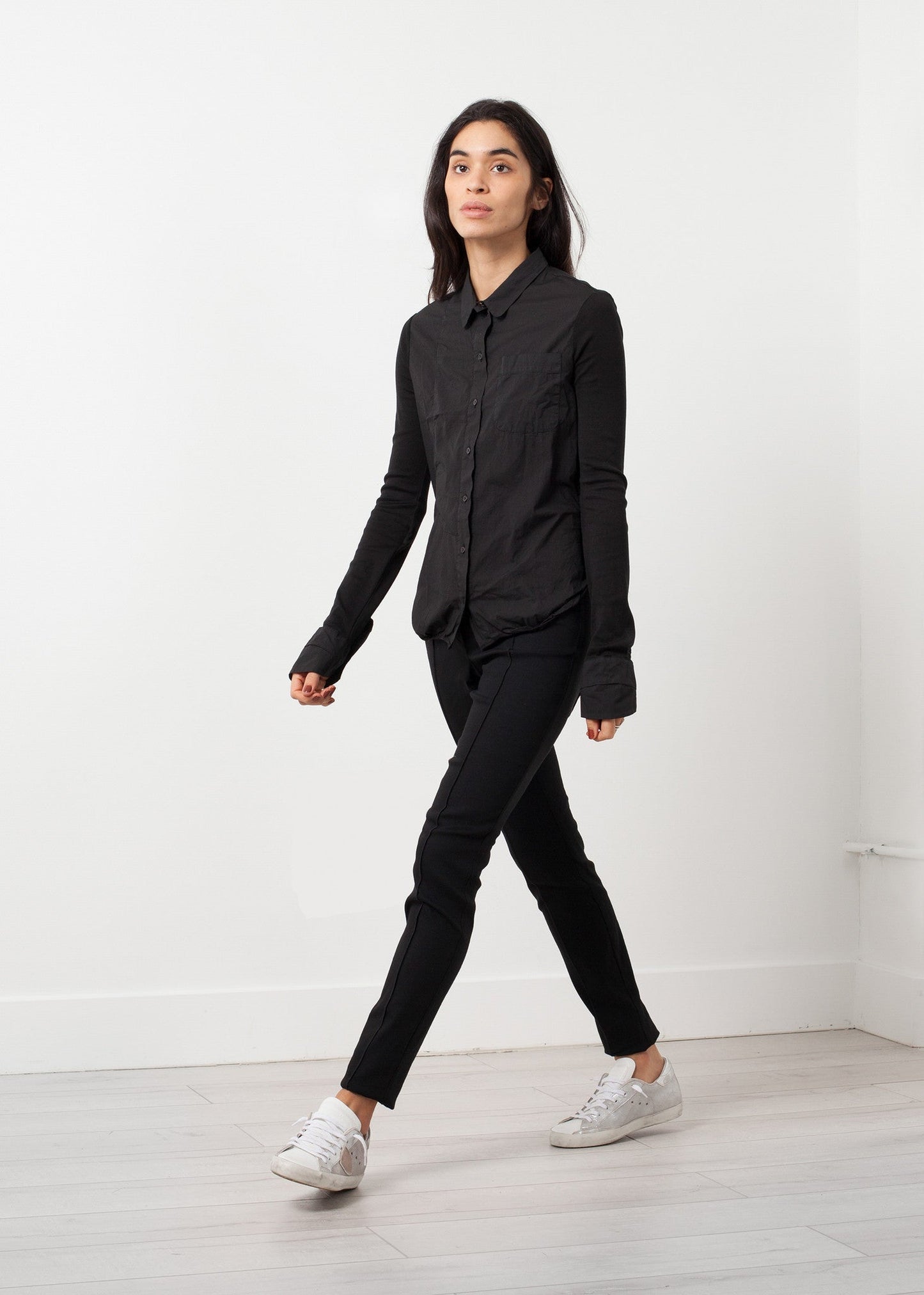 Soft sleeve button-up