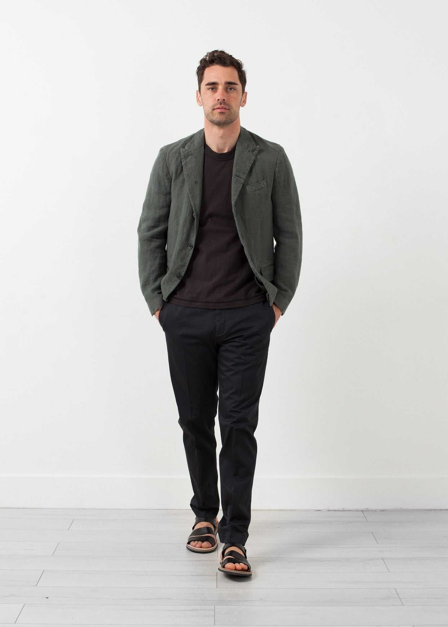 Five-button cotton blazer