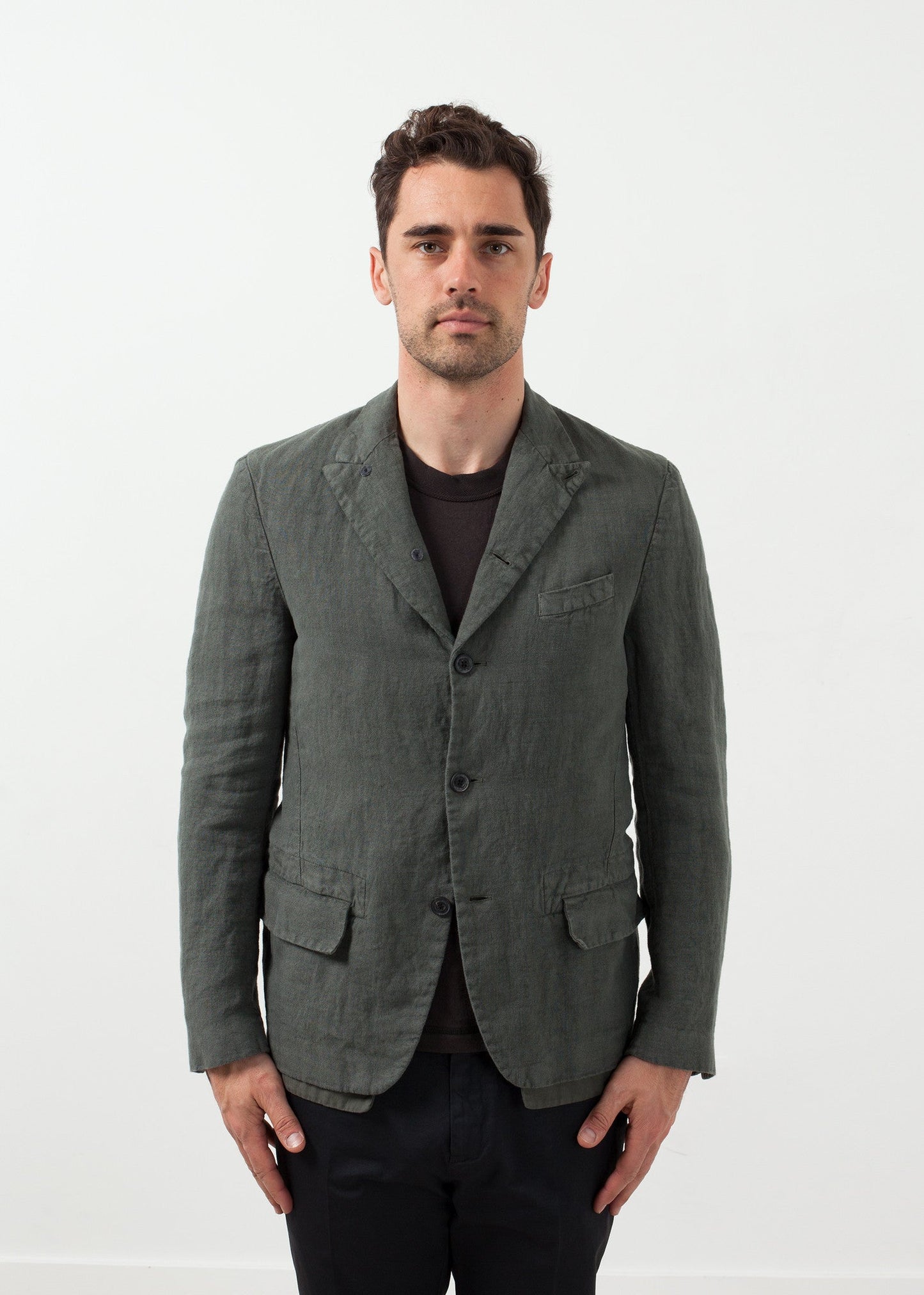 Five-button cotton blazer