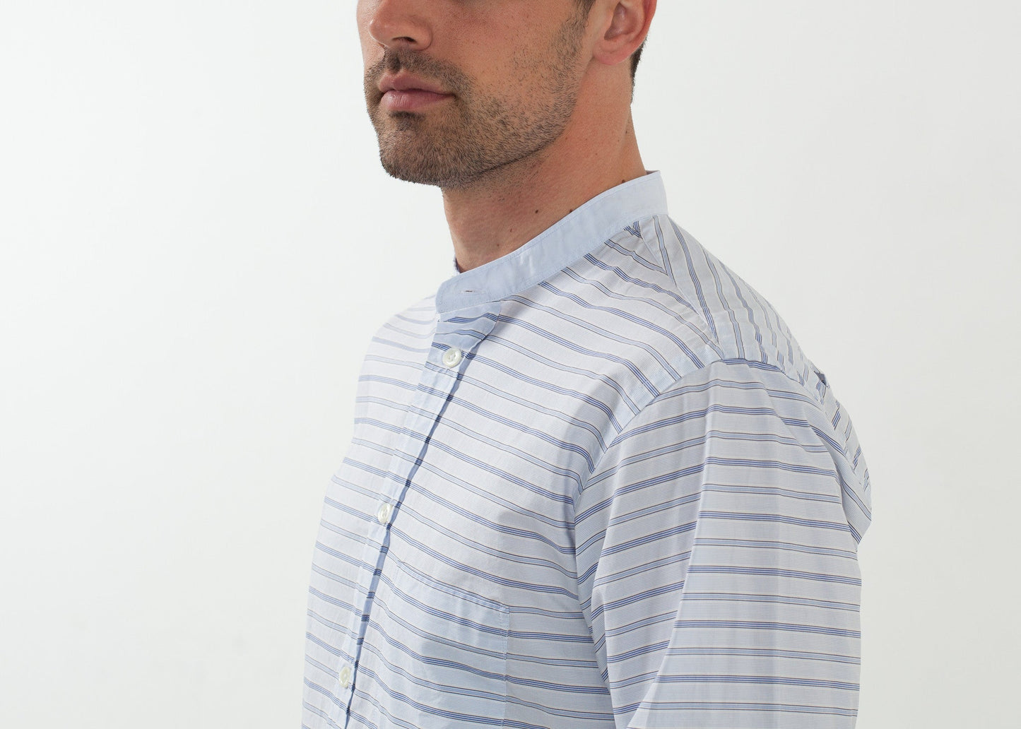 Mandarin collar formal shirt