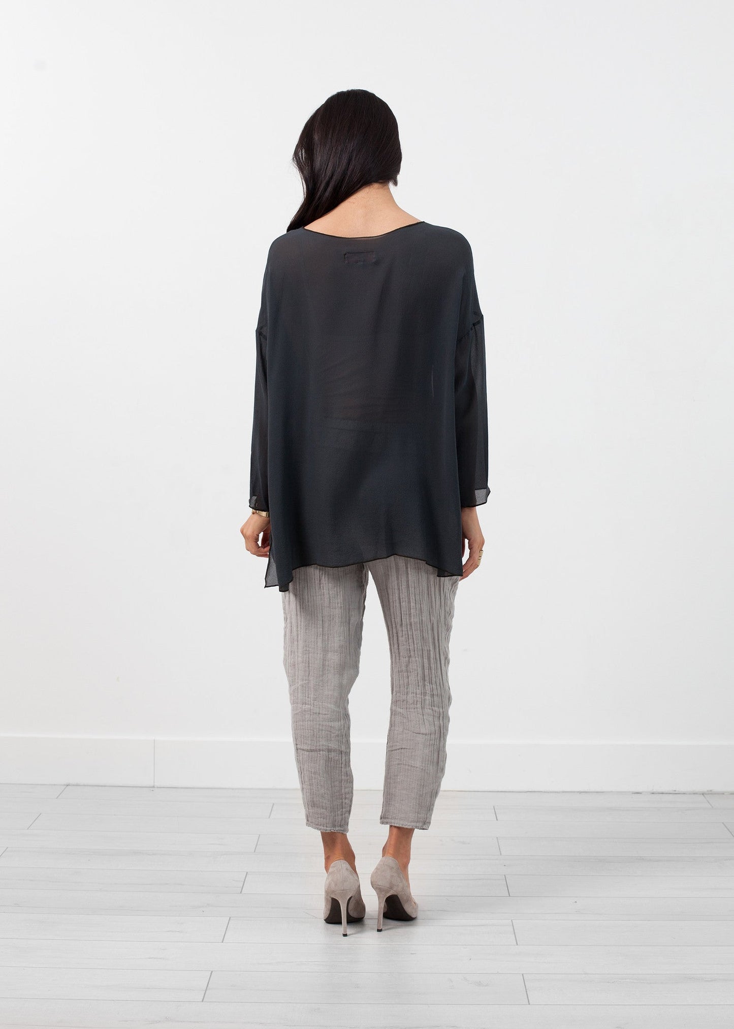 Hand-dyed silk top