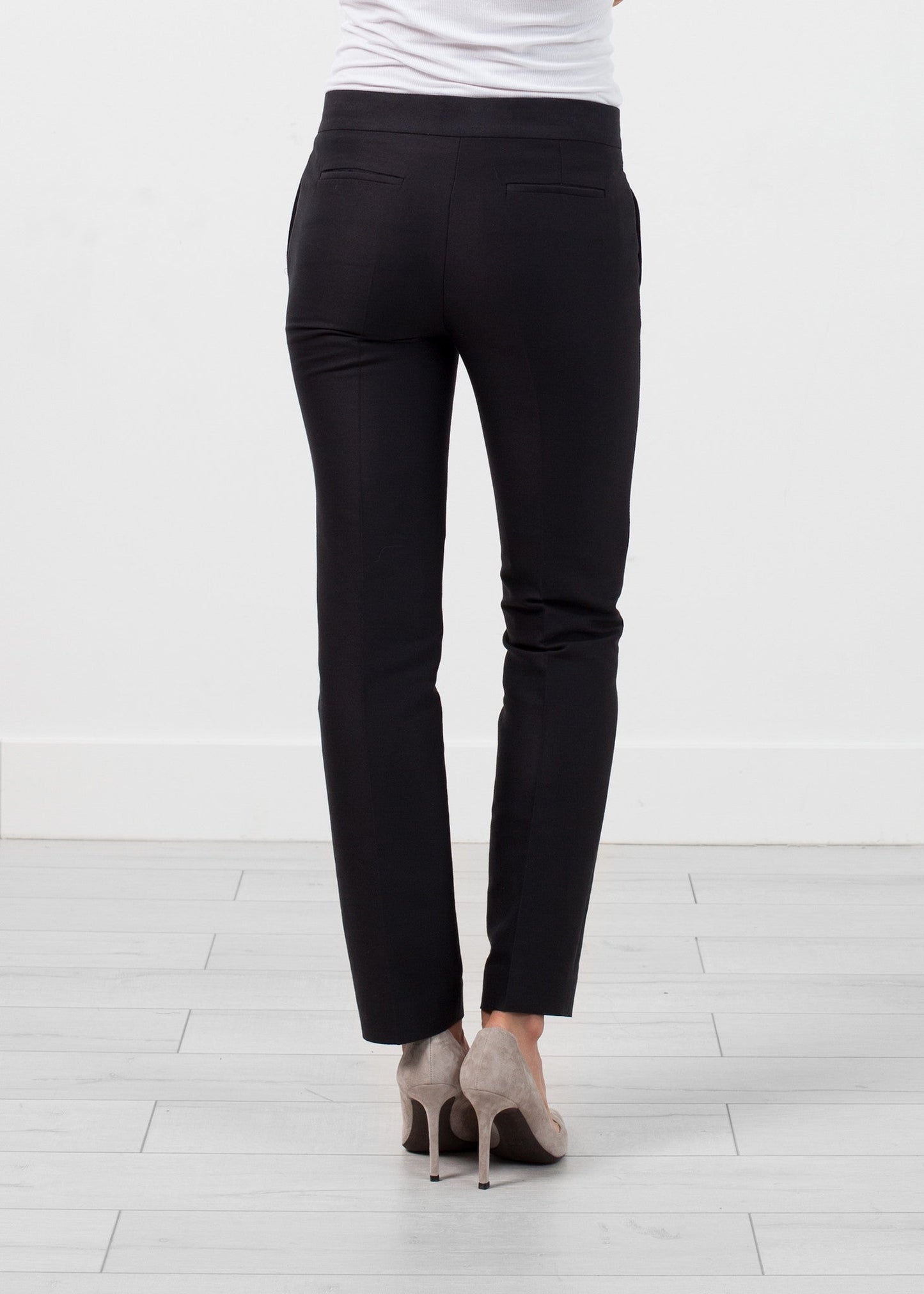 Straight Seam Trousers in Black
