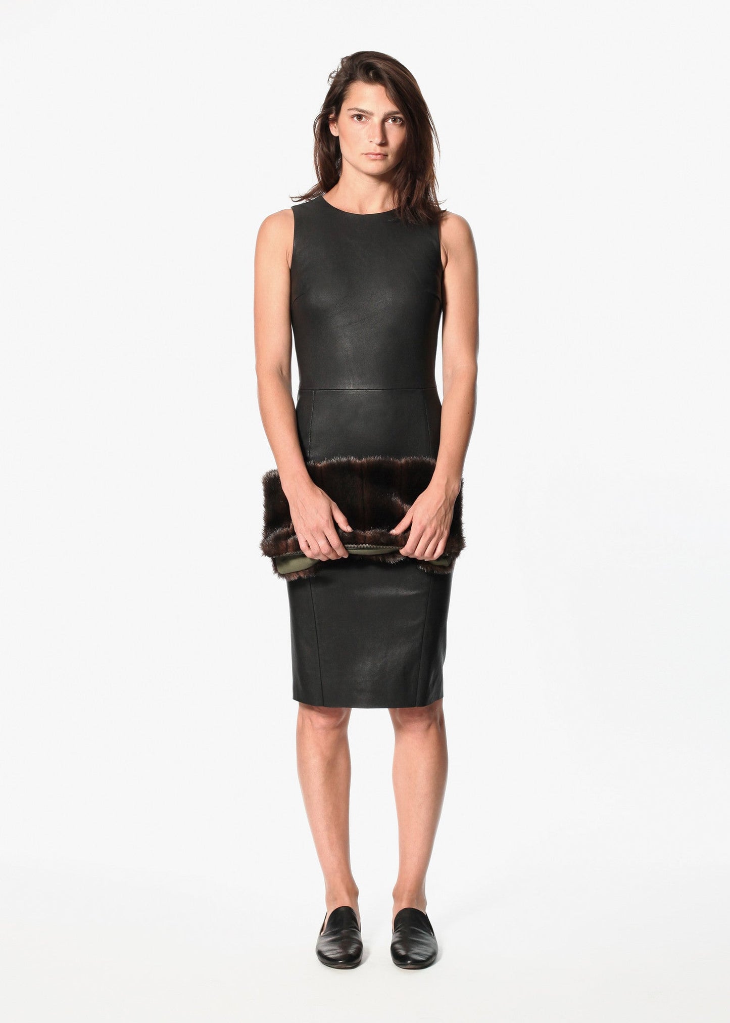 Iran ta Leather Dress in Black