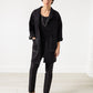 Neoprene Flower Coat in Black