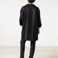 Neoprene Flower Coat in Black