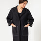 Neoprene Flower Coat in Black