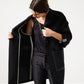 Neoprene Flower Coat in Black