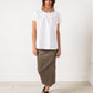 Pleat Back Blouse in White