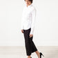 Wide Cropped Trousers in Black