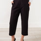 Wide Cropped Trousers in Black