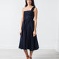 One-shoulder dress in navy