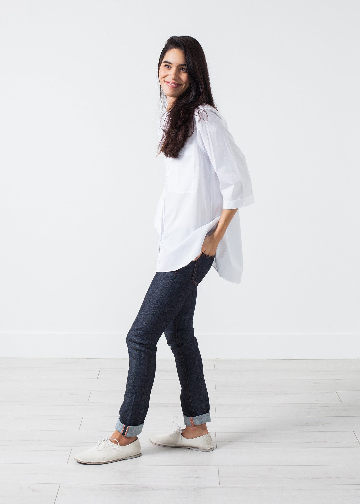Skinny Stretch Jeans in Indigo