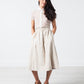 Eulera Leather Skirt in Cream