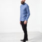 Linen Button-Up in Blue Diamond