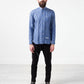 Linen Button-Up in Blue Diamond