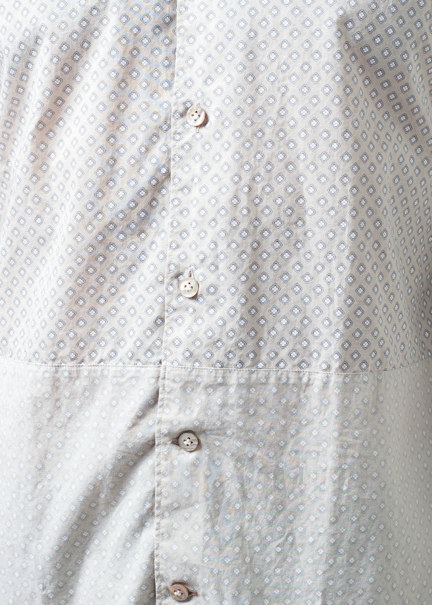 Patterned Button-Up in Beige