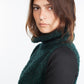 Bouclé Turtle Neck in Green/Black