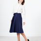 Full Collar Poplin Blouse in Off-White
