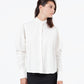 Trim Collar Poplin Blouse in Off-White