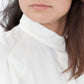 Trim Collar Poplin Blouse in Off-White
