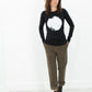 Sueded Cotton Pants in Khaki