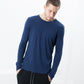 Cashmere Jersey Long Sleeve Tee in Navy