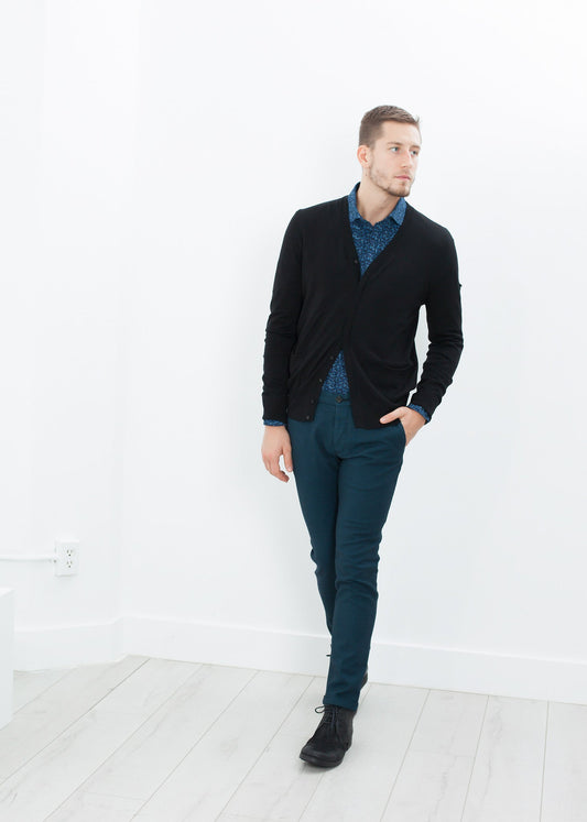 Diamond Weave Trousers in Sky