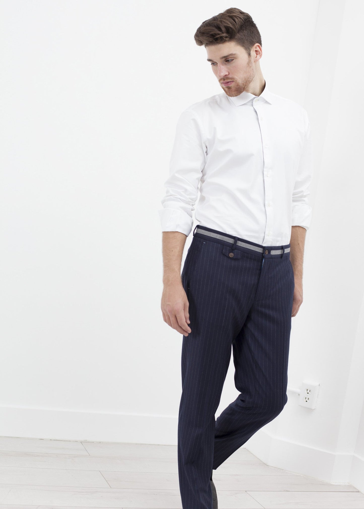 Sinclair Trousers in Navy Stripe