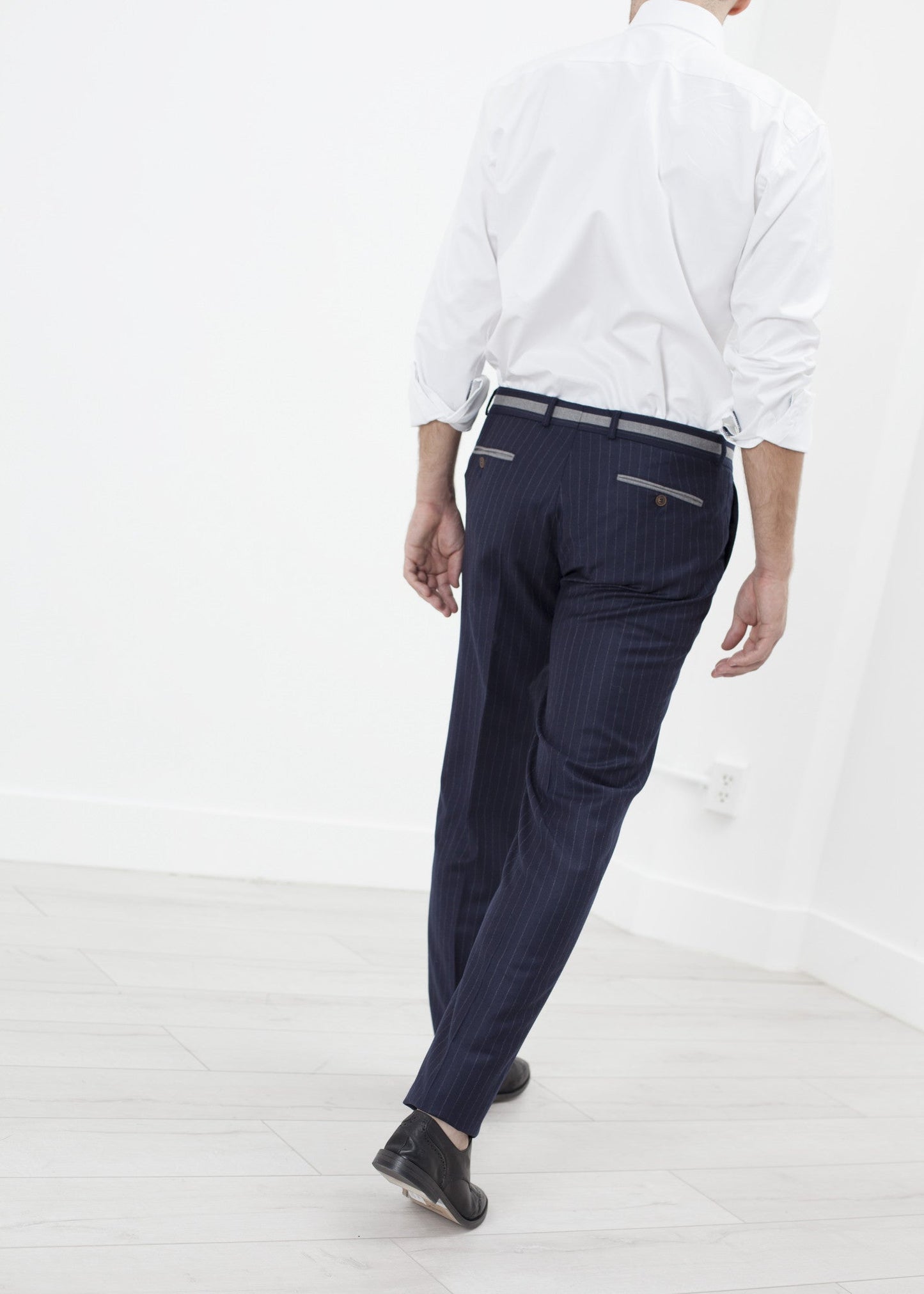 Sinclair Trousers in Navy Stripe