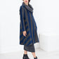 Petal Coat in Silver/Blue