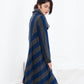 Petal Coat in Silver/Blue