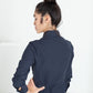 Wrinkled Tuxedo Shirt in Navy