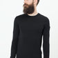 Button Shoulder Pullover in Black