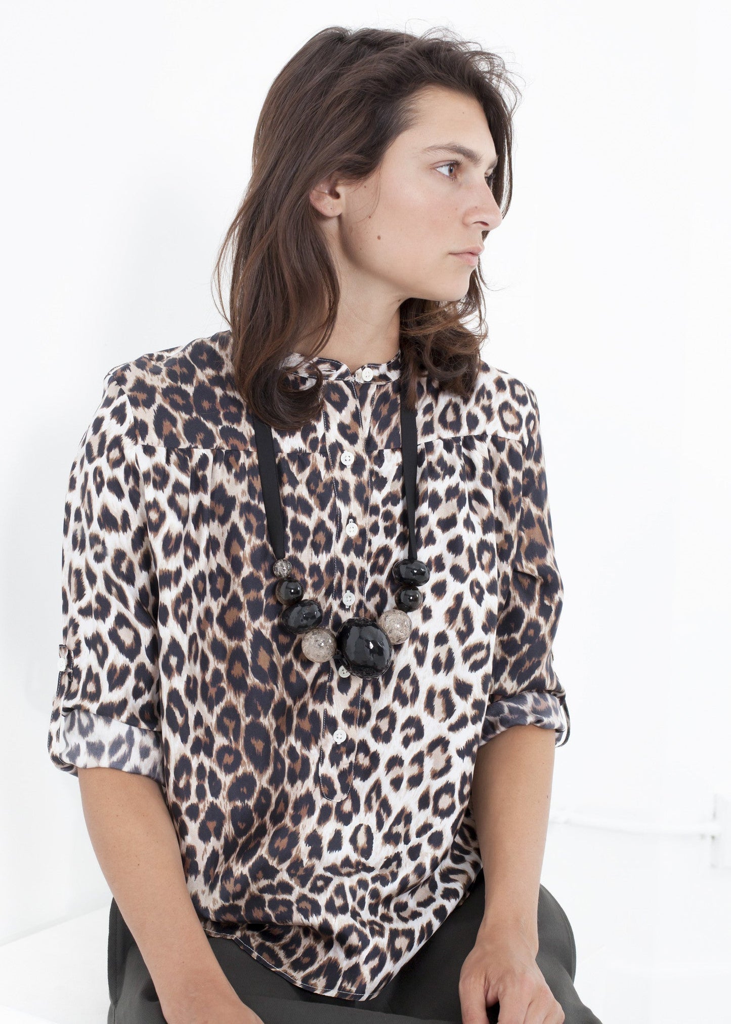 Madame L. Blouse in Leopard