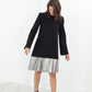 Border Dress in Black/Silver
