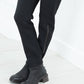 Side Zip Slim Pant in Black