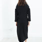 Contrast Felted Sweater in Black