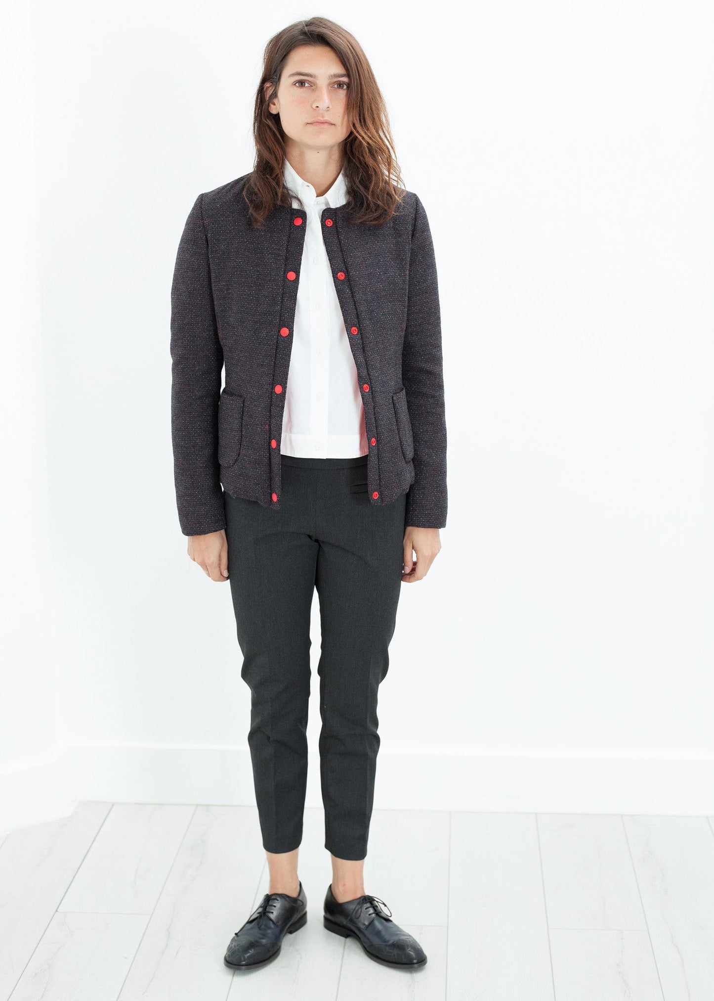 Amelia Reversible Jacket in Black/Red
