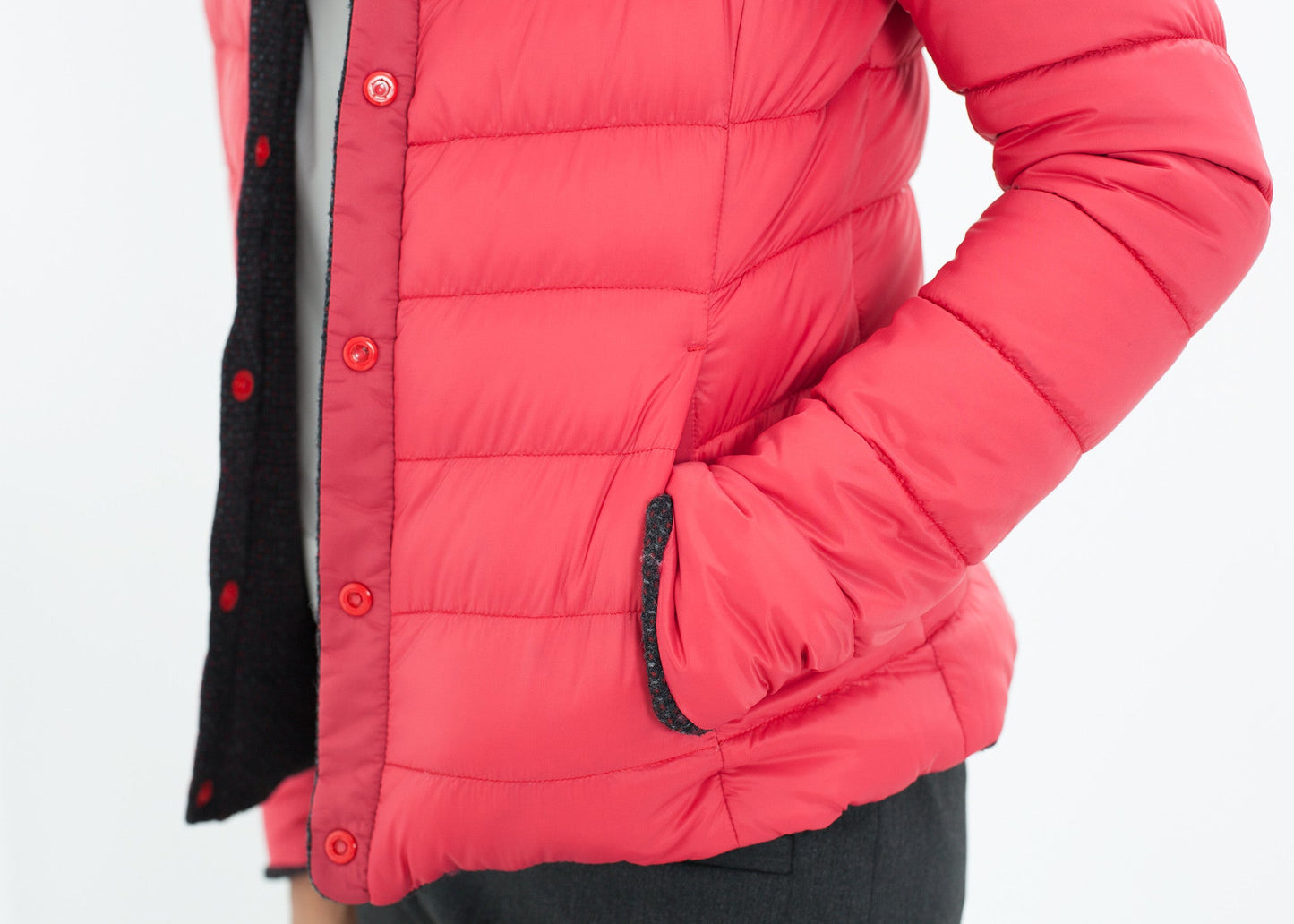 Amelia Reversible Jacket in Black/Red