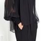 Poet Silk Sweater in Black