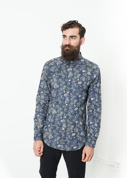 Namibia Slim Shirt in Celestial