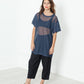 Mesh Over Dress in Navy