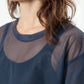 Mesh Over Dress in Navy