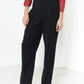 Pleated Waistband Trousers in Black