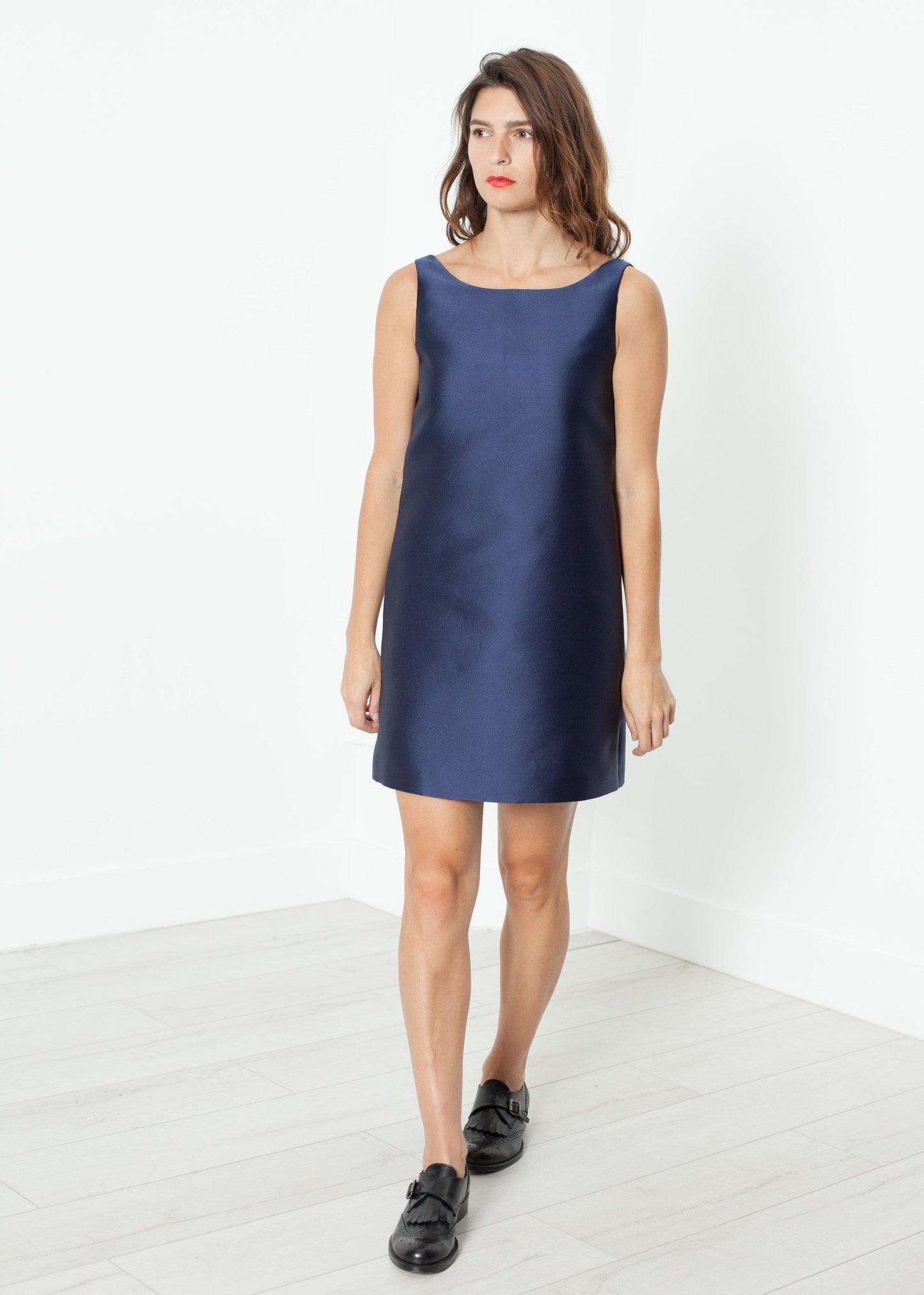A-line mini dress in blue