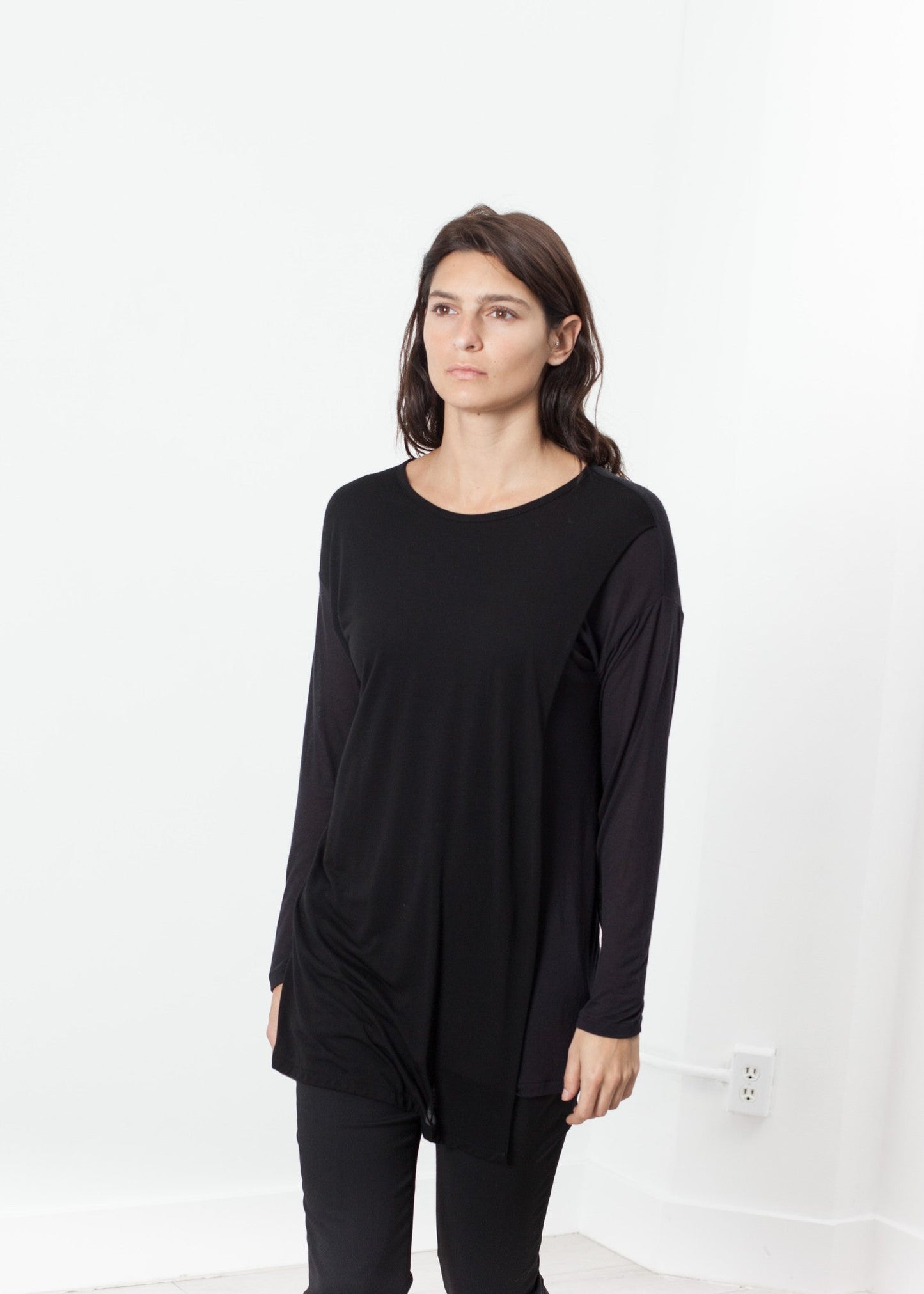 Lautier Tee in Black/Navy