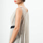 Chiffon Cape Back Dress in Sand
